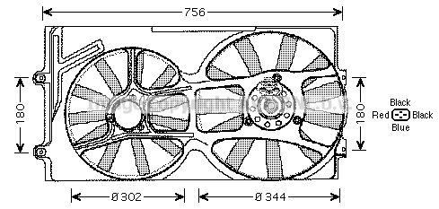 AVA QUALITY COOLING Вентилятор, охлаждение двигателя VW7510